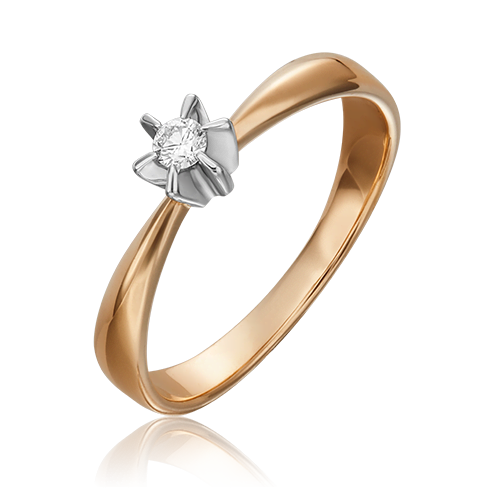 

Кольцо из золота р. 17 PLATINA jewelry 01-0099-00-101-1111-30, бриллиант, 01-0099-00-101-1111-30