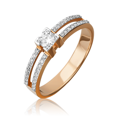 

Кольцо из золота р. 18 PLATINA jewelry 01-0183-00-101-1110-30, бриллиант, 01-0183-00-101-1110-30