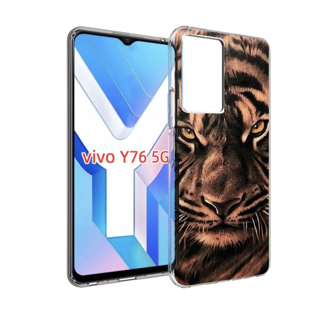 

Чехол MyPads злой-большой-тигр для Vivo Y76 5G, Прозрачный, Tocco