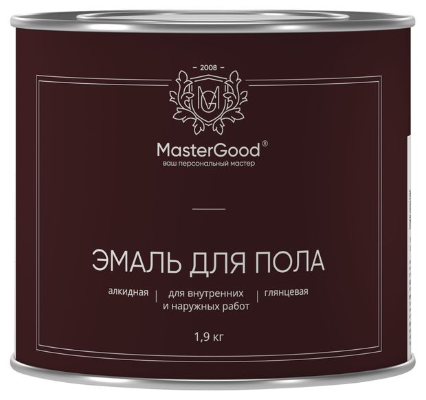 фото Эмаль для пола master good красно-коричневая 1,9 кг