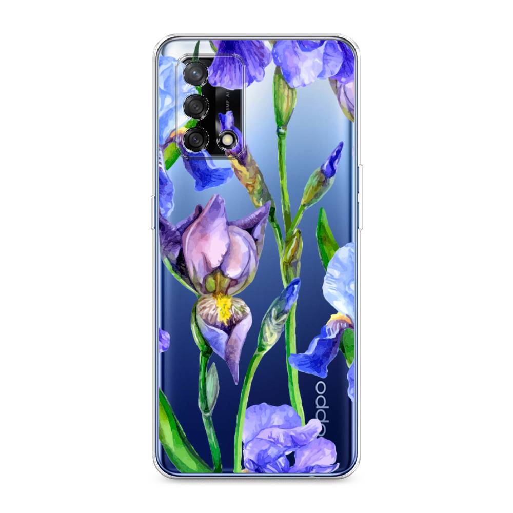 

Чехол Awog на OPPO A74 4G/F19 "Синие ирисы", Разноцветный, 256050-8