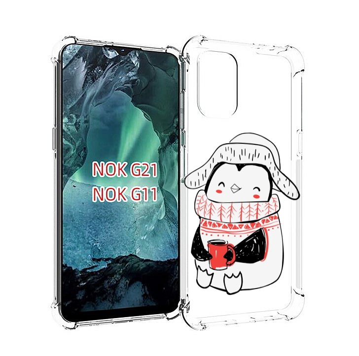 

Чехол Mypads Милый Пингвин Для Nokia G11/G21, Прозрачный, Tocco