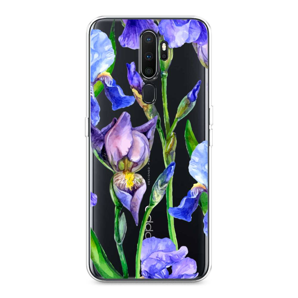 

Чехол Awog на Oppo A5/A9 2020 "Синие ирисы", Разноцветный, 251950-8