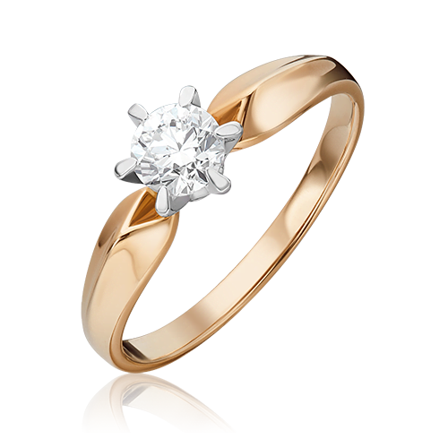 

Кольцо из золота р. 17,5 PLATINA jewelry 01-0920-00-101-1111-30, бриллиант, 01-0920-00-101-1111-30