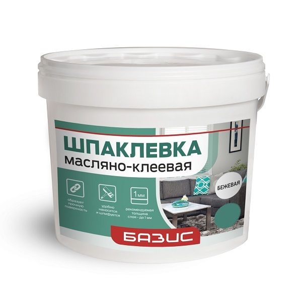

Шпатлевка масляно-клеевая Базис, 1,5кг