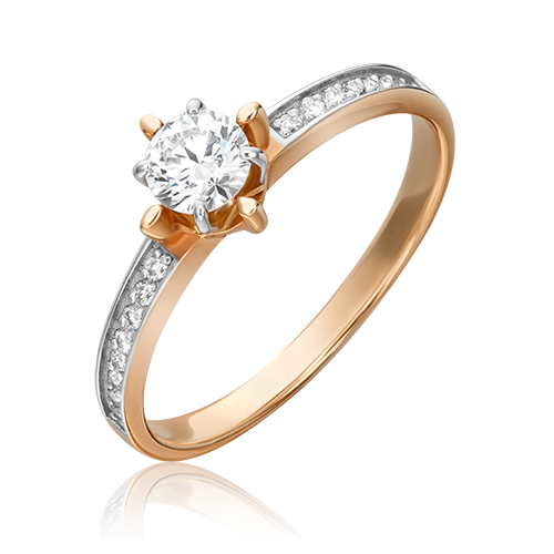 

Кольцо из золота р. 17 PLATINA jewelry 01-1100-00-101-1111-30, бриллиант, 01-1100-00-101-1111-30