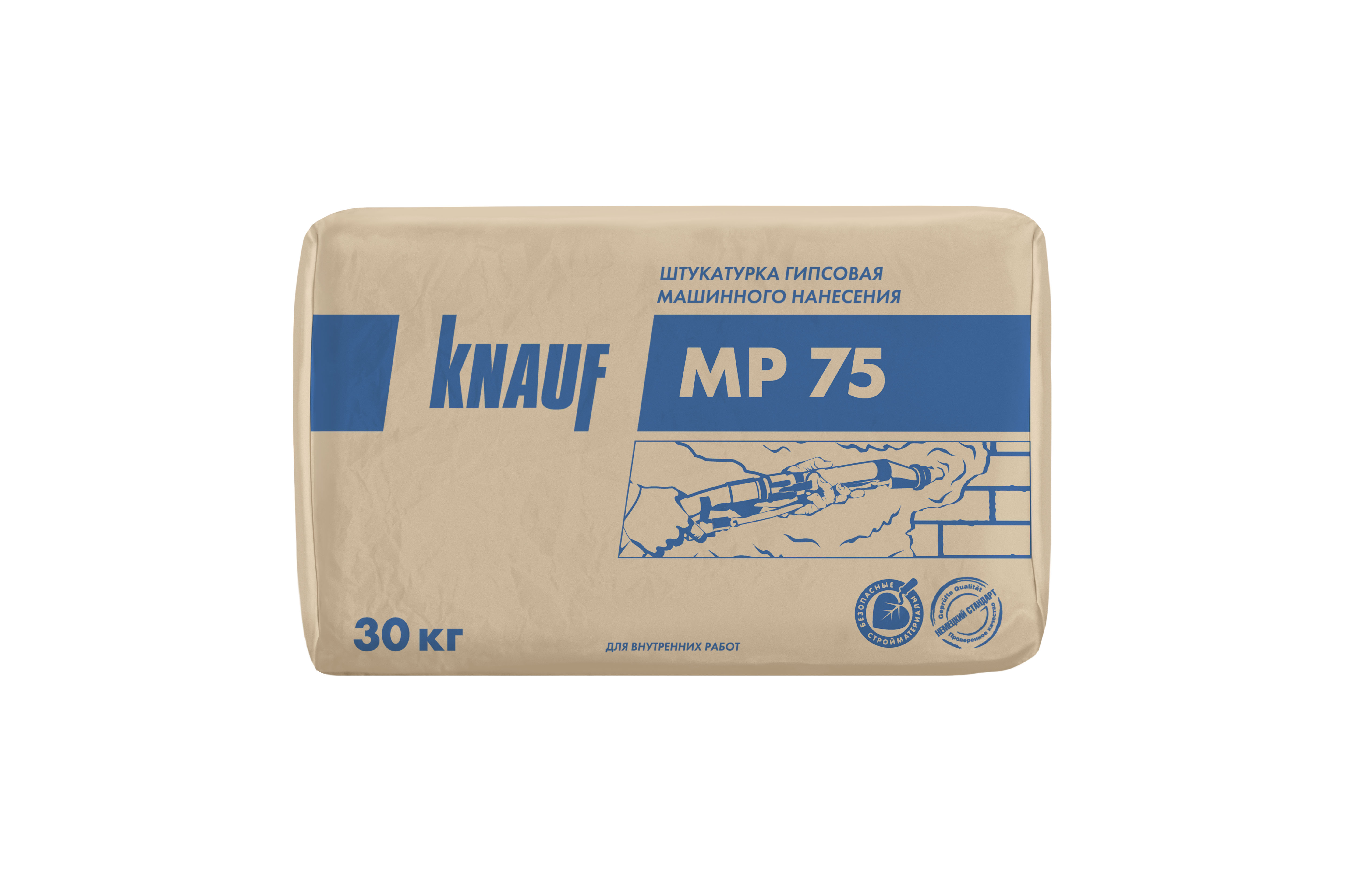 

Штукатурка гипсовая МШ Кнауф МП-75, 30кг, Серый