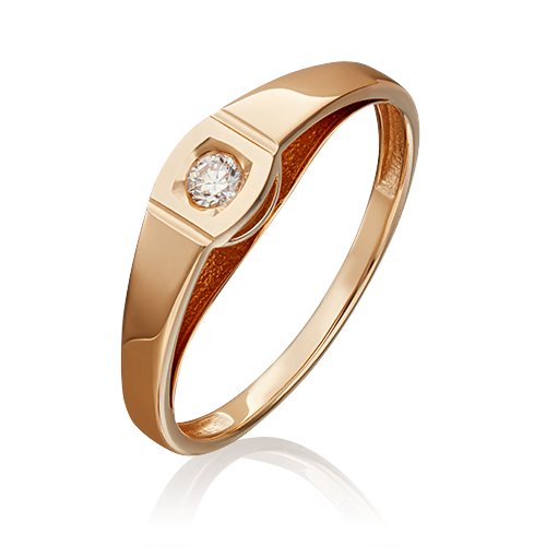 

Кольцо из золота р. 17 PLATINA jewelry 01-4950-00-101-1110-30, бриллиант, 01-4950-00-101-1110-30