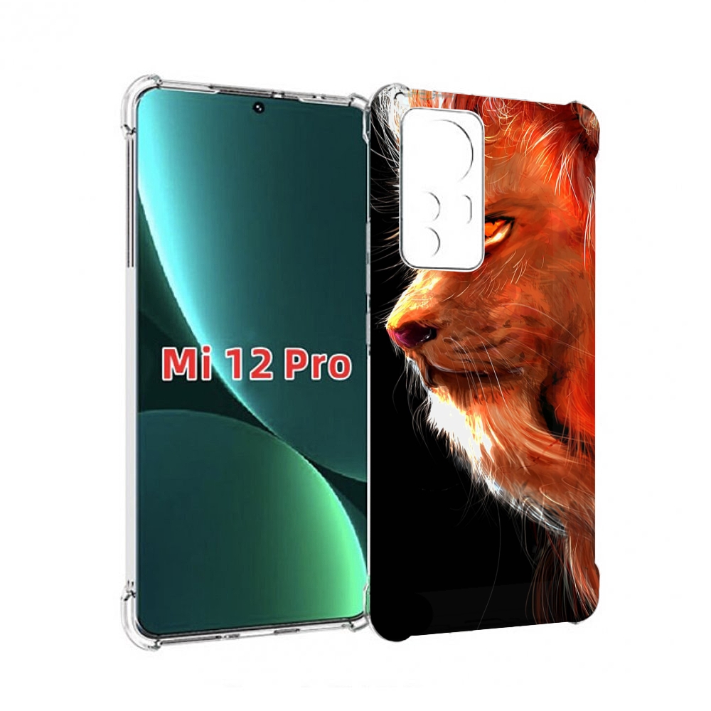 

Чехол MyPads Арт-рисунок-льва мужской для Xiaomi 12S Pro, Прозрачный, Tocco
