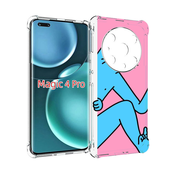 

Чехол MyPads голубой кот в дверце для Honor Magic4 Pro, Прозрачный, Tocco