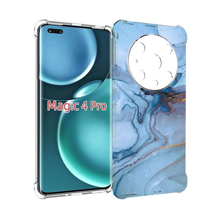 

Чехол MyPads голубой мрамор для Honor Magic4 Pro, Прозрачный, Tocco