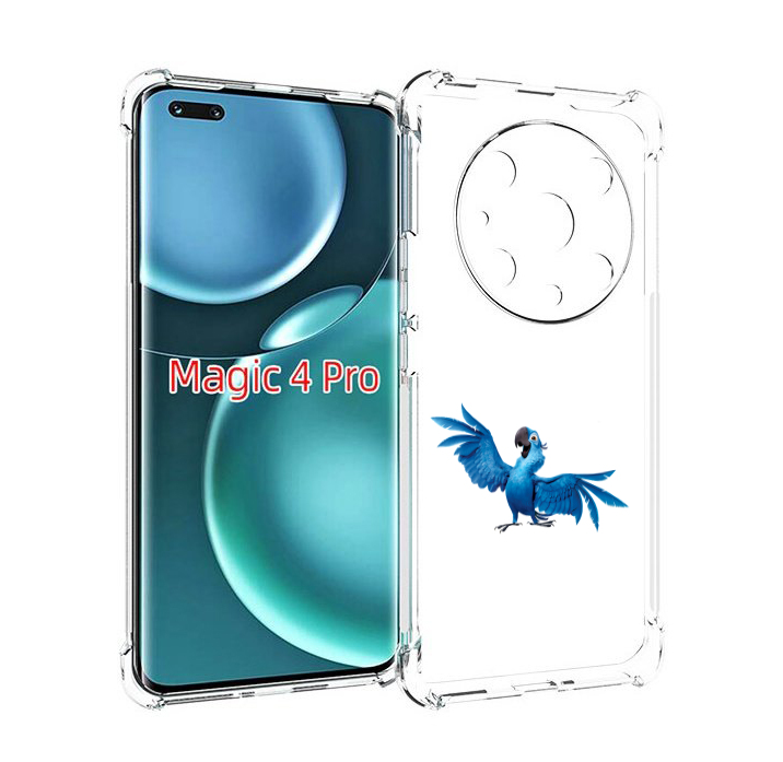 

Чехол MyPads голубой-попугайчик для Honor Magic4 Pro, Прозрачный, Tocco