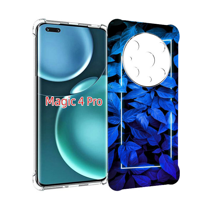 

Чехол MyPads голубые цветочки неон для Honor Magic4 Pro, Прозрачный, Tocco