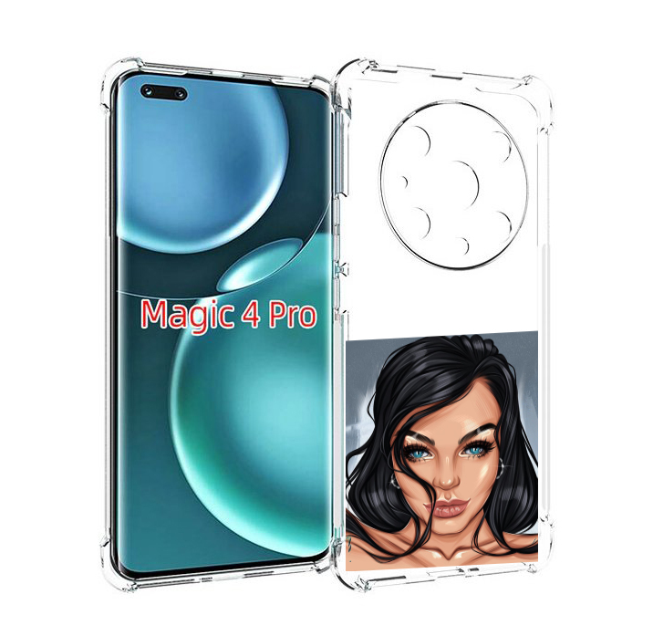 

Чехол MyPads голубые-глаза-у-брюнетки женский для Honor Magic4 Pro, Прозрачный, Tocco