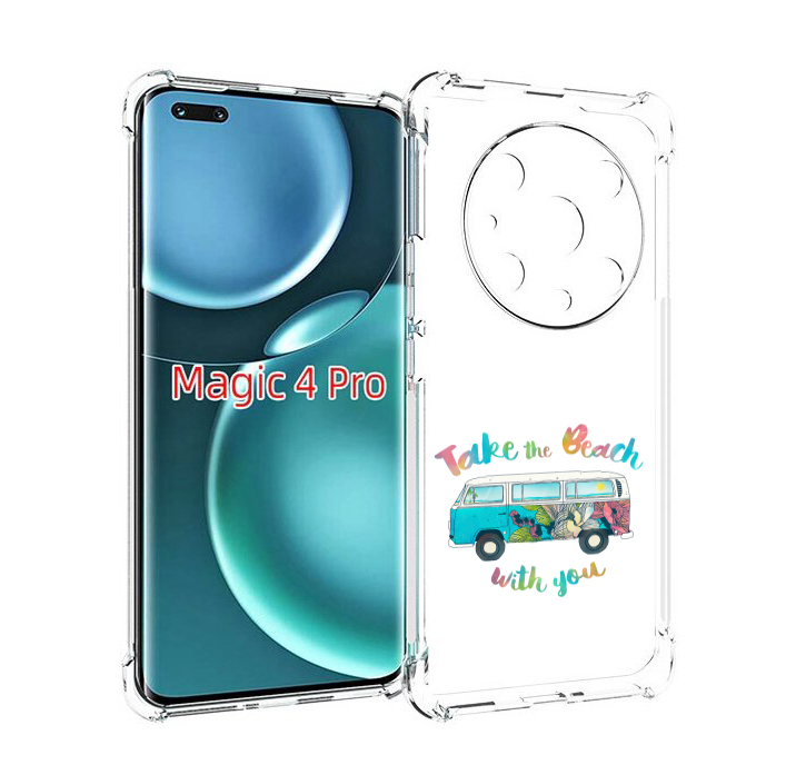 

Чехол MyPads Хиппи автобус для Honor Magic4 Pro, Прозрачный, Tocco