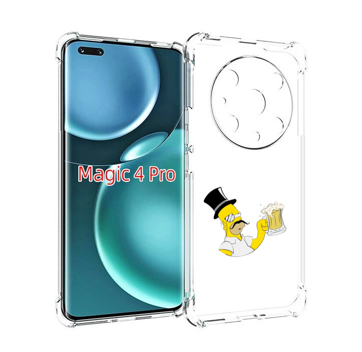 

Чехол MyPads гомер-с-напитком для Honor Magic4 Pro, Прозрачный, Tocco