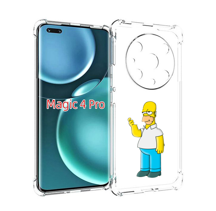 

Чехол MyPads гомер-симпсон для Honor Magic4 Pro, Прозрачный, Tocco