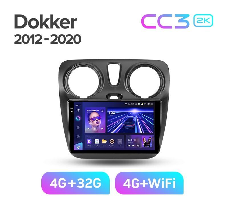 Магнитола TEYES CC3 2K 432ГБ RENAULT DOKKER 2012-2020 г 3389000₽