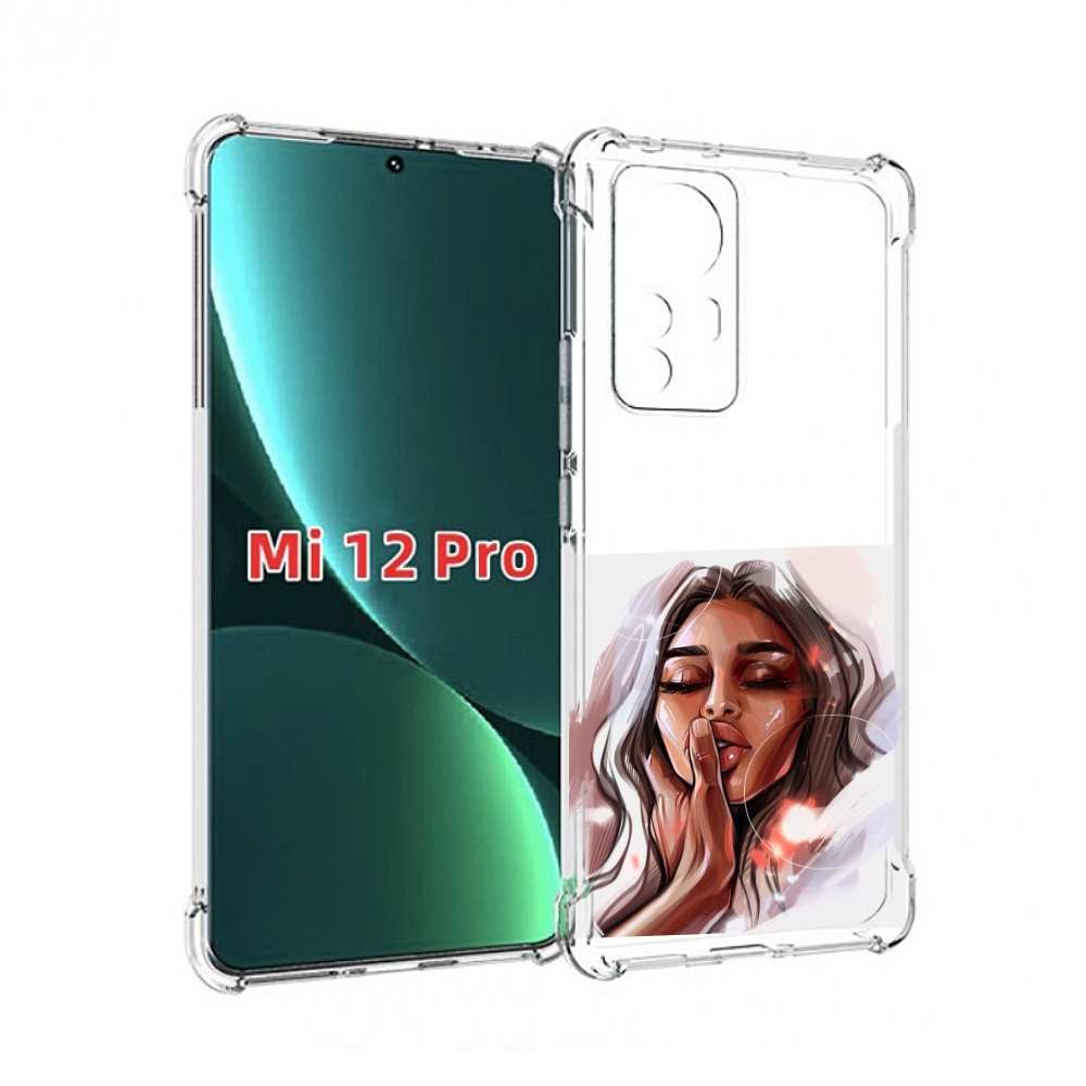 

Чехол MyPads Большие-губы женский для Xiaomi 12S Pro, Прозрачный, Tocco