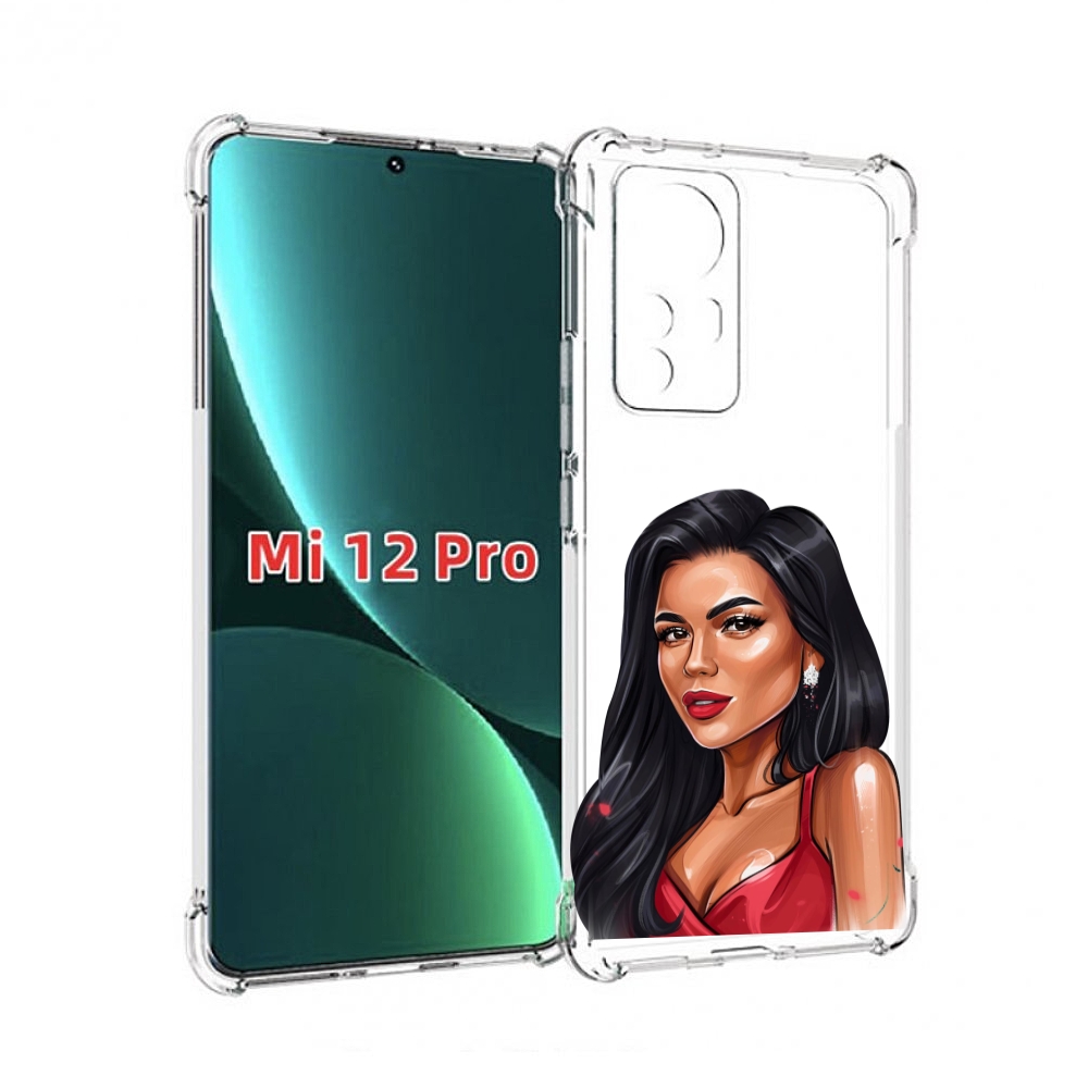 

Чехол MyPads Брюнетка-в-красном-платье для Xiaomi 12S Pro, Прозрачный, Tocco