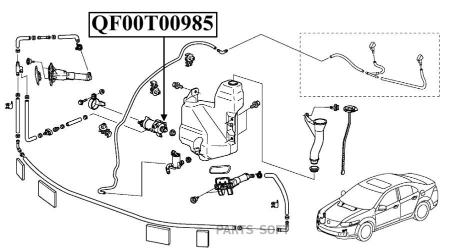 

QUATTRO FRENI QF00N00090 QF00N00090 насос омывателя!\ Honda Civic/CR-V, Subaru Forester/Im