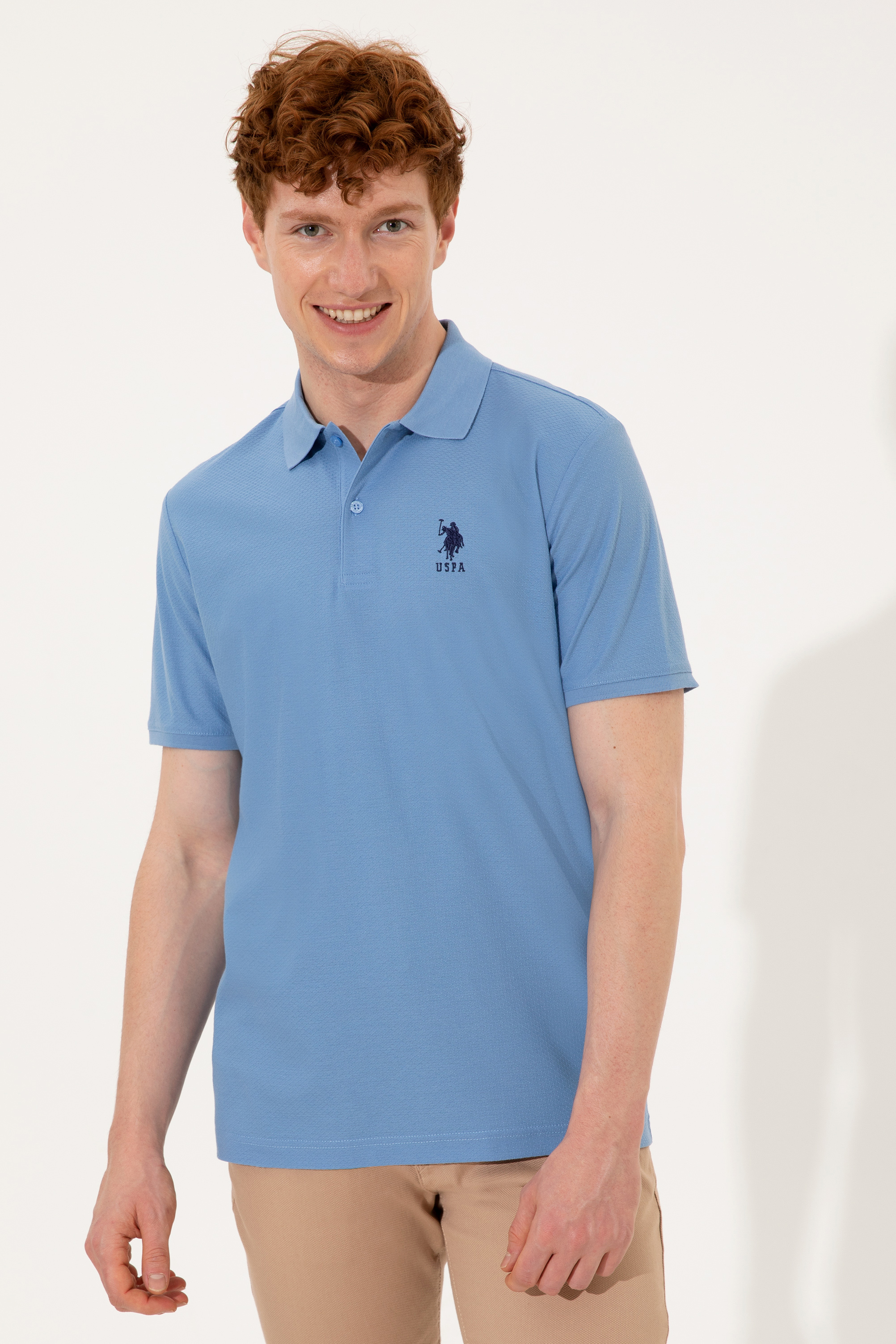 

Футболка мужская U.S. POLO Assn. G081SZ0110MANTAN синяя 2XL, G081SZ0110MANTAN