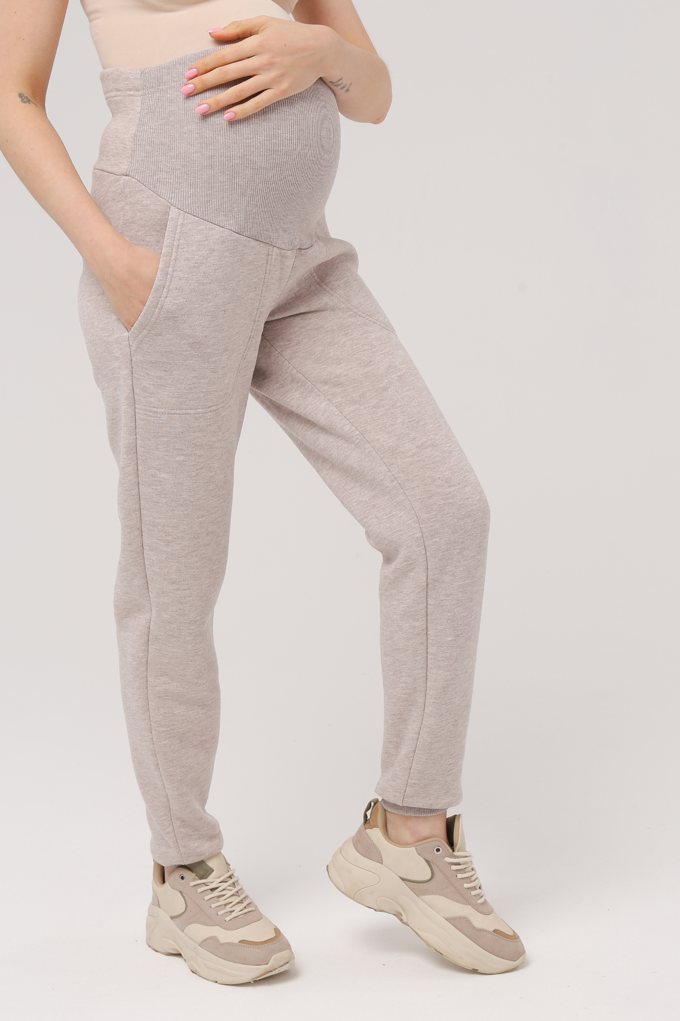 

Брюки для беременных женские Magica bellezza 01-50623MB бежевые 46 RU, Бежевый, 01-50623MB