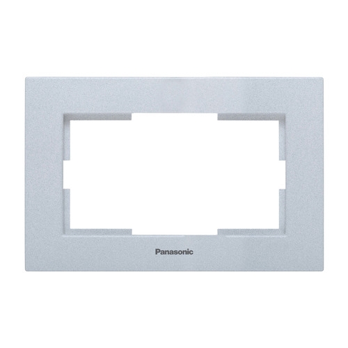 Рамка Panasonic Karre Plus (WKTF08092SL-RU) декор. 1x пластик серебро (упак.:1шт) рамка panasonic karre plus wktf08162dg ru 6x вертикальный монтаж пластик дымчатый упак 1шт