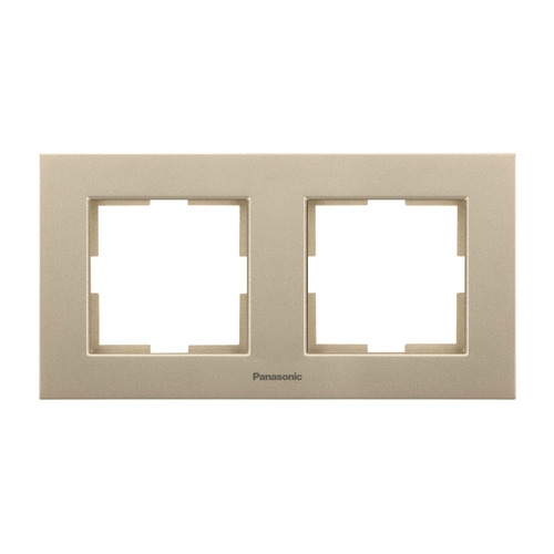 

Рамка Panasonic Karre Plus (WKTF08022BR-RU) 2x гориз.мон. пластик бронза (упак.:1шт), Золотистый