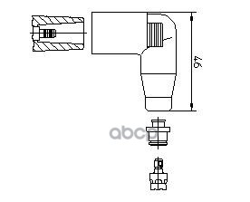 

BR-13552A1_наконечник провода высоковольтного Audi A1/A3, Skoda Fabia/Octavia, VW Golf/Pol