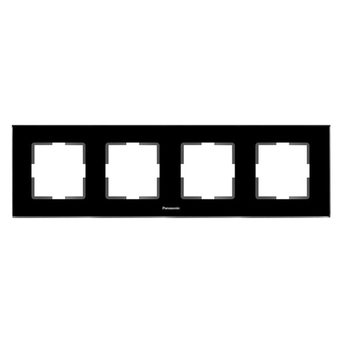 

Рамка Panasonic Karre Plus (WKTF08043AB-RU) 4x гориз.мон. металл черный (упак.:1шт)