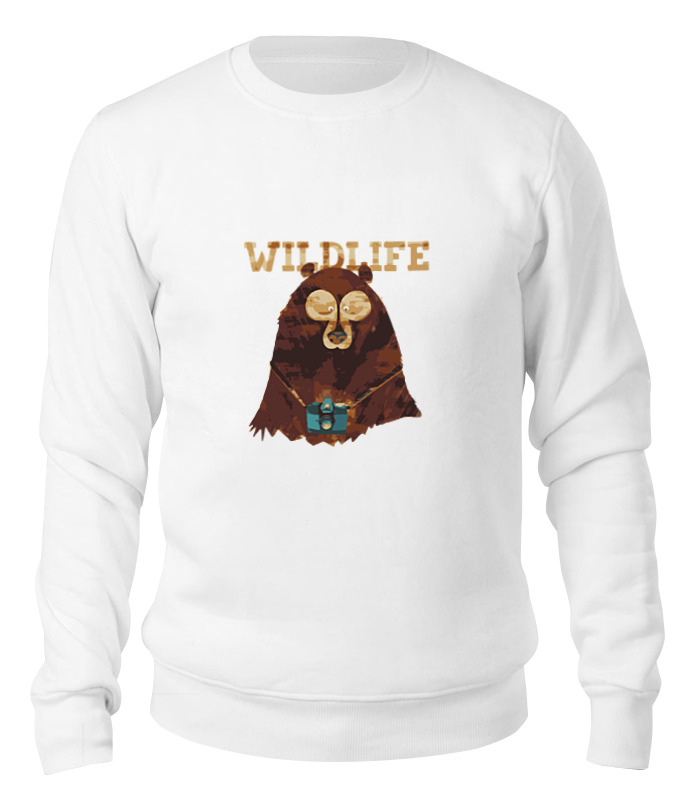 

Свитшот унисекс Printio Wildlife белый XL, Wildlife