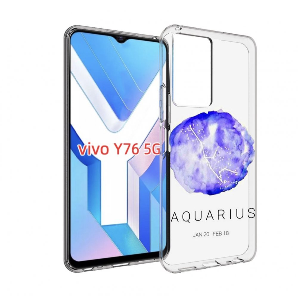 

Чехол MyPads знак зодиака водолеи 5 для Vivo Y76 5G, Прозрачный, Tocco