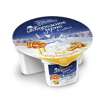 

Творожное зерно ПервыйВкус в сливках с медом и грецким орехом БЗМЖ 5% 150 г