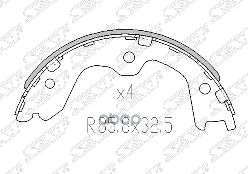 

Колодки Ручного Тормоза Nissan Teana J31/J32/J33 Sat St-44060-80J00K