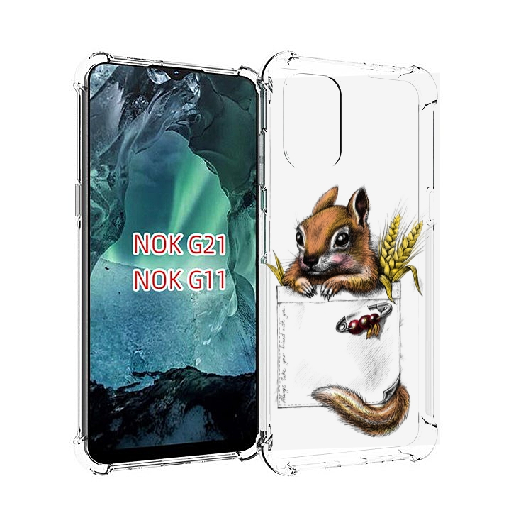 

Чехол Mypads Белочка Для Nokia G11/G21, Прозрачный, Tocco