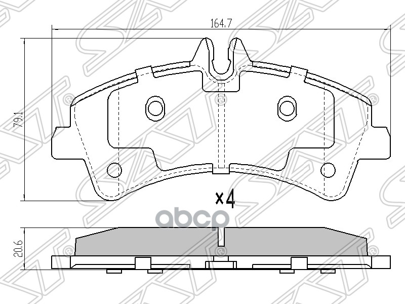 

Колодки Тормозные Зад Mercedes Sprinter 06- 4/6-T Sat St-A0044208120