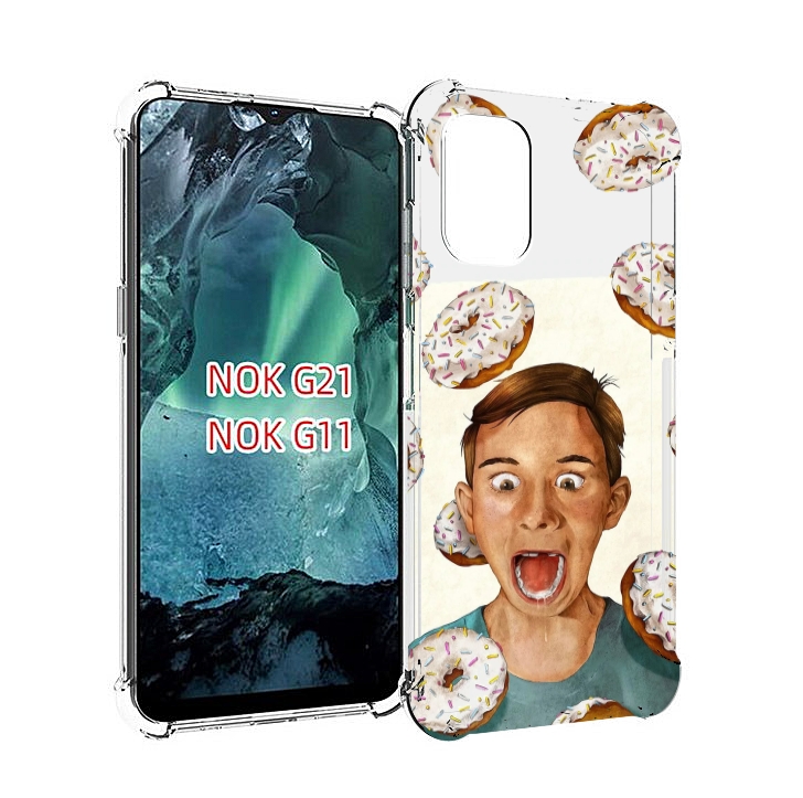

Чехол Mypads Бешенные-Пончики Для Nokia G11/G21, Прозрачный, Tocco