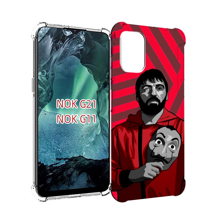 

Чехол Mypads Богата-Бумажный-Дом Для Nokia G11/G21, Прозрачный, Tocco