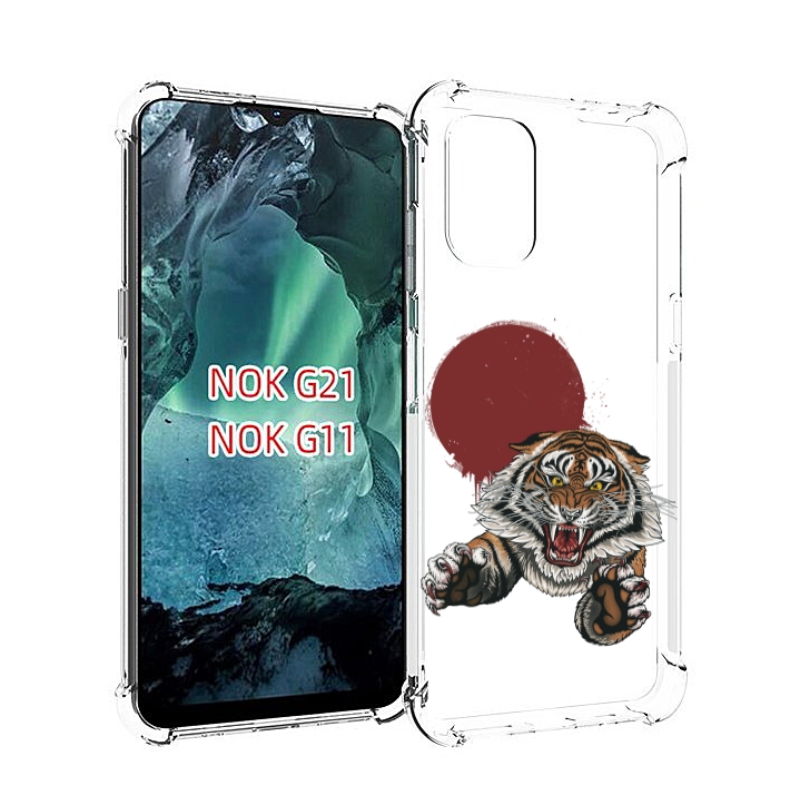 

Чехол Mypads Бросок Тигра Для Nokia G11/G21, Прозрачный, Tocco
