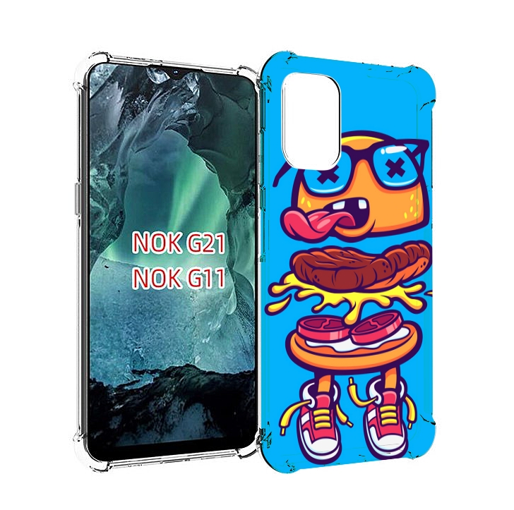 

Чехол Mypads Бургер С Очками Для Nokia G11/G21, Прозрачный, Tocco