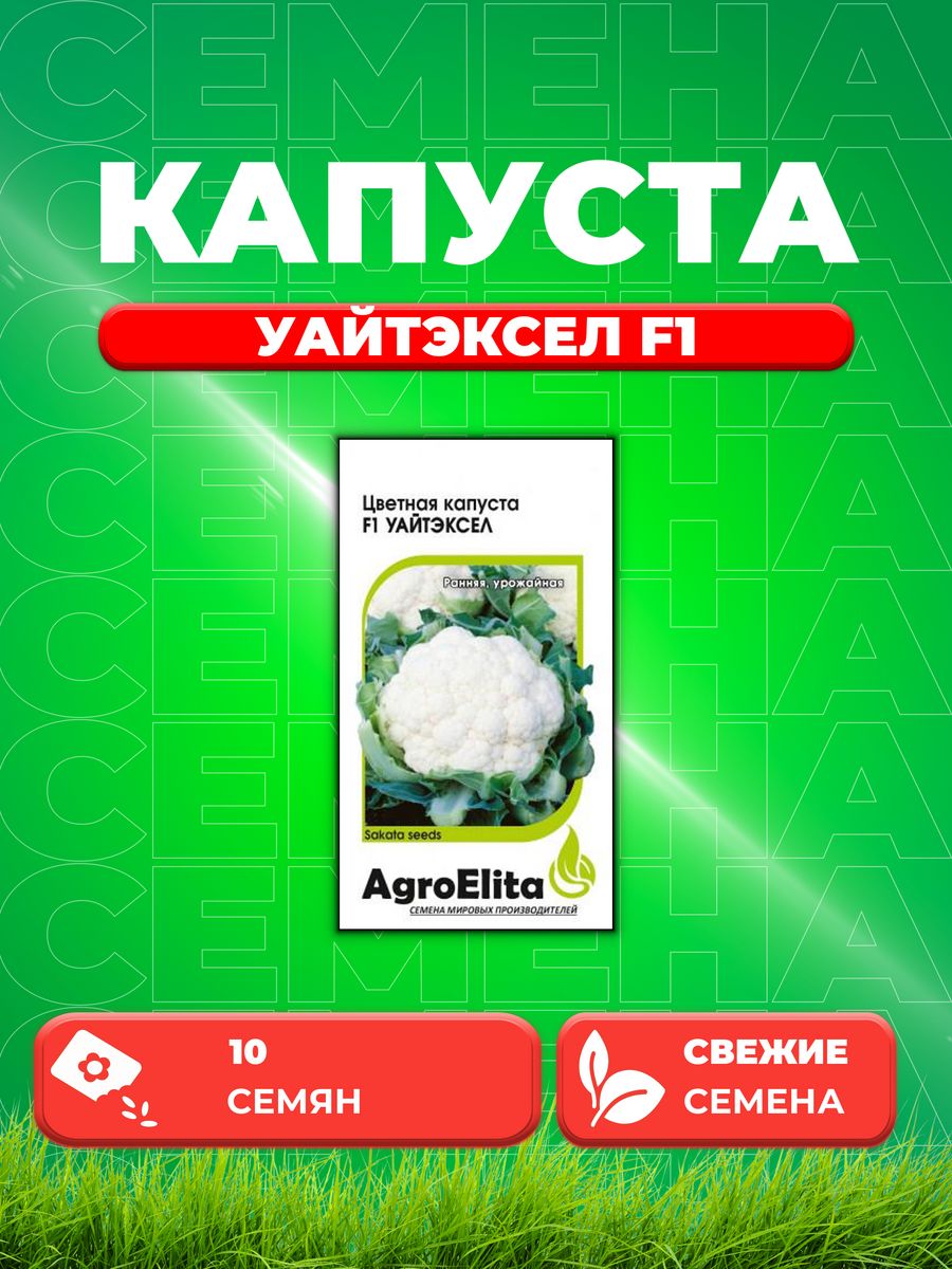 

Семена капуста цветная Уайтэксел F1 AgroElita 10717773-1 1 уп.