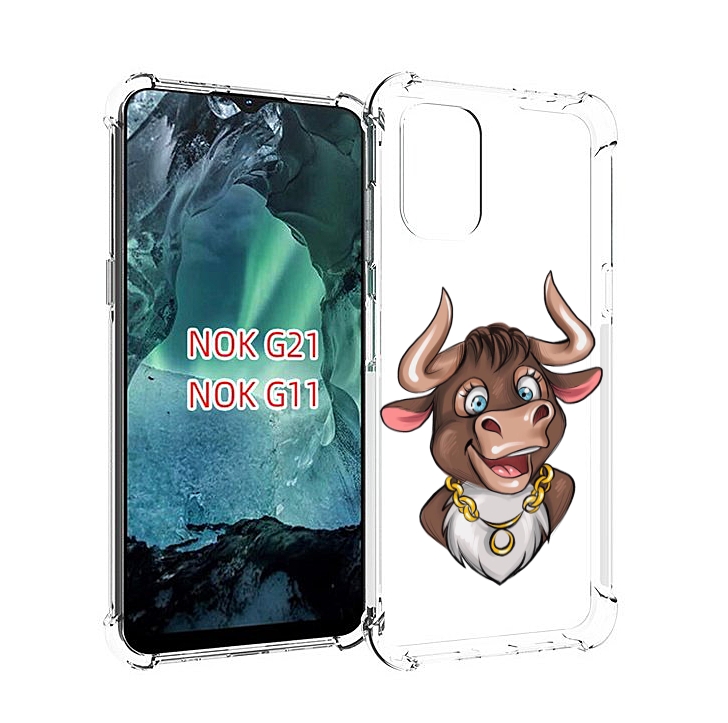 

Чехол Mypads Бычок Для Nokia G11/G21, Прозрачный, Tocco