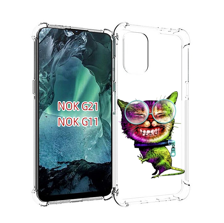 

Чехол Mypads Веселый Кот Для Nokia G11/G21, Прозрачный, Tocco