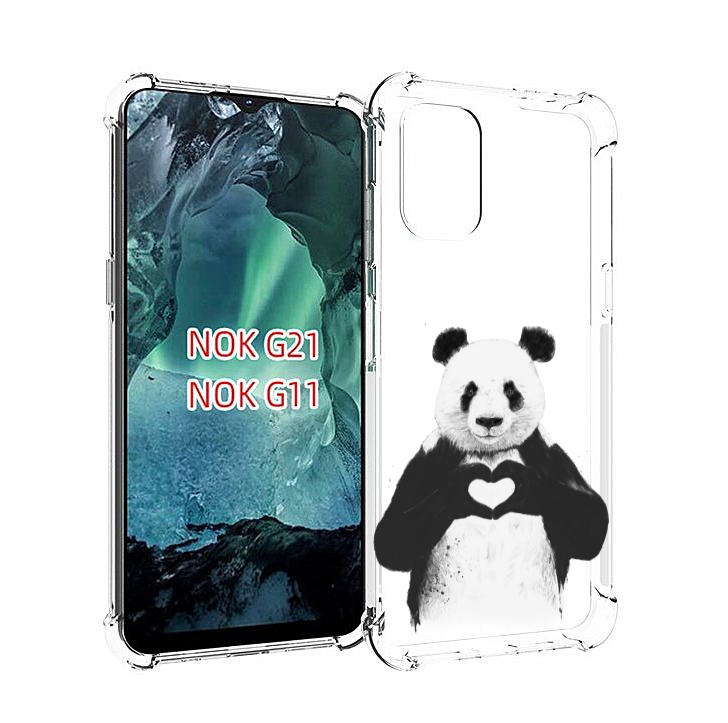 

Чехол Mypads Влюбленная Панда Для Nokia G11/G21, Прозрачный, Tocco