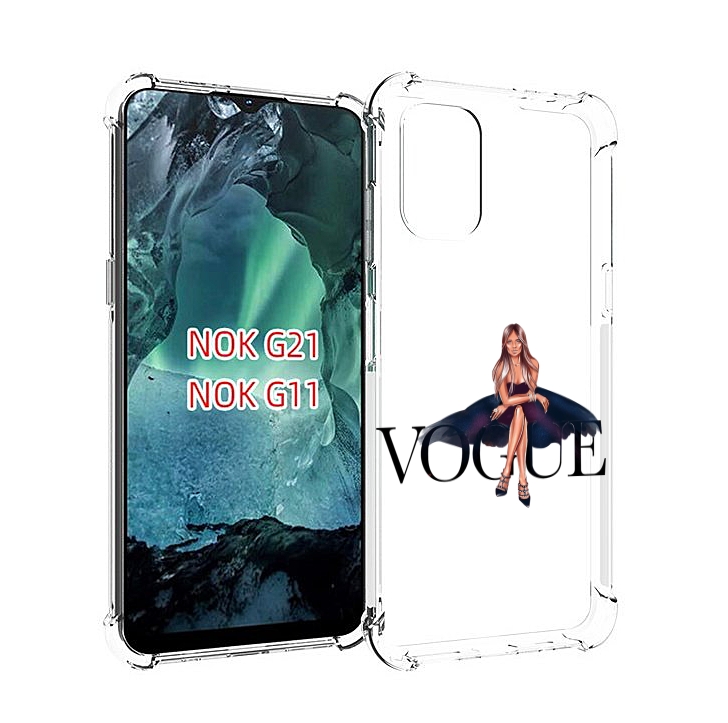 

Чехол Mypads Вог-Девушка Женский Для Nokia G11/G21, Прозрачный, Tocco