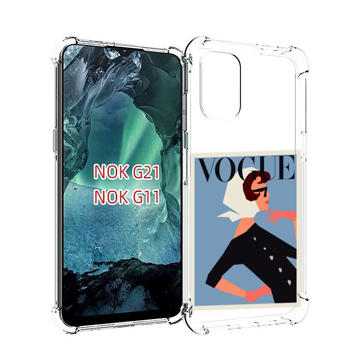 

Чехол Mypads Вогуе Картинка Для Nokia G11/G21, Прозрачный, Tocco