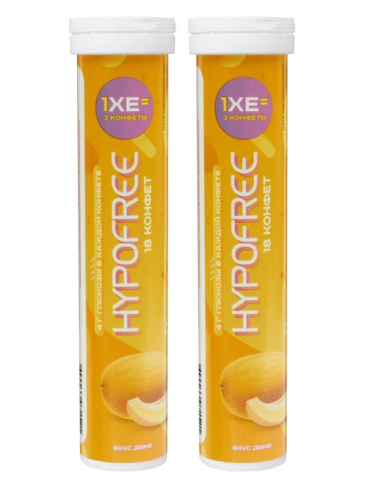 

Конфеты HYPOFREE дыня, в тубусах 18 х 2
