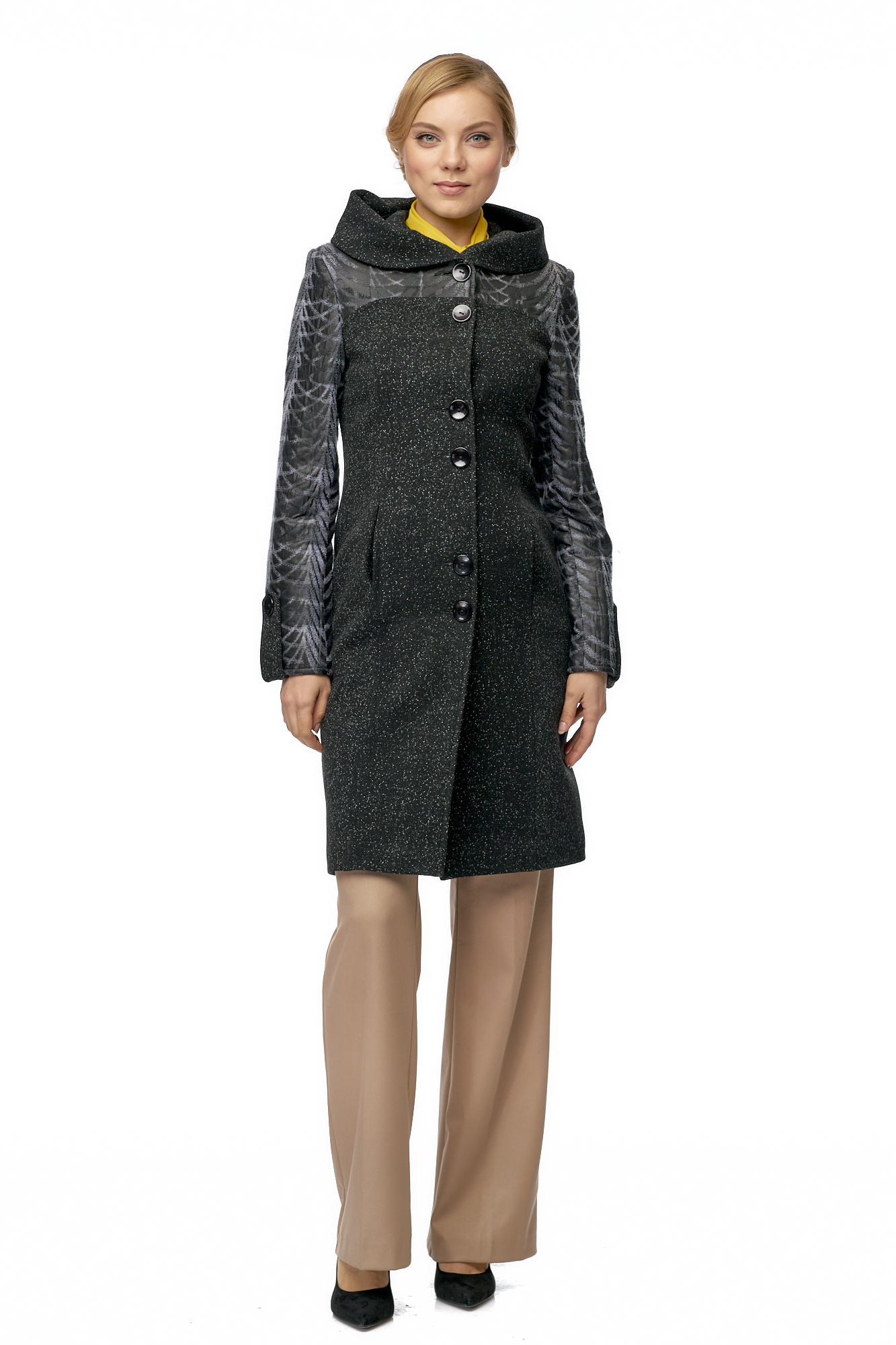 

Пальто женское МОСМЕХА 8002742 черное 42 RU, Черный, 8002742