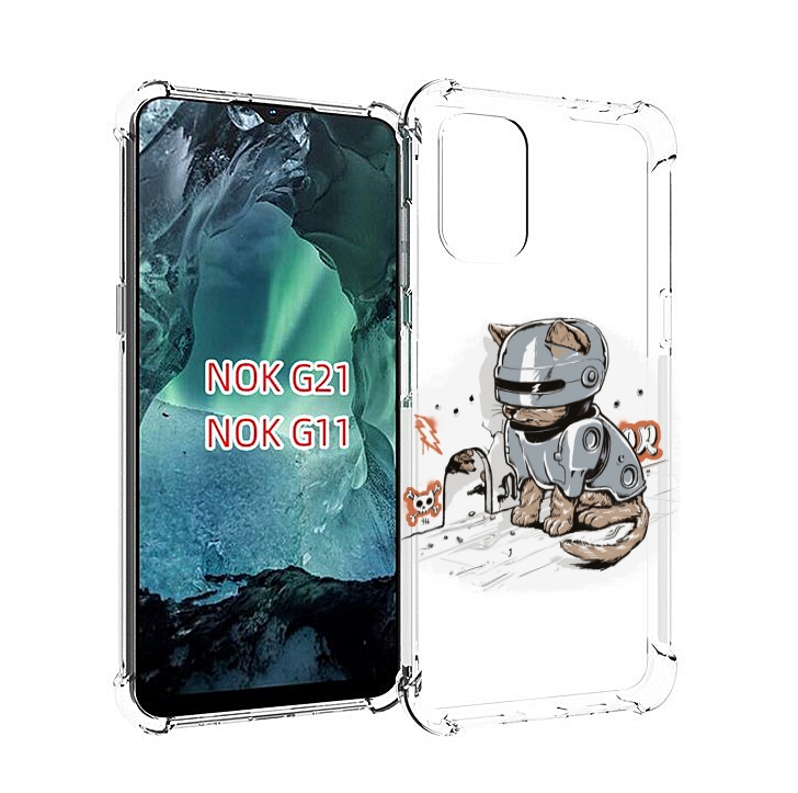 

Чехол Mypads Грозный Кот Для Nokia G11/G21, Прозрачный, Tocco